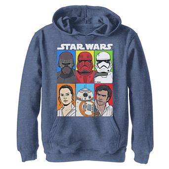 Boys 8-20 Star Wars The Rise of Skywalker Character Grid Pullover Graphic Hoodie