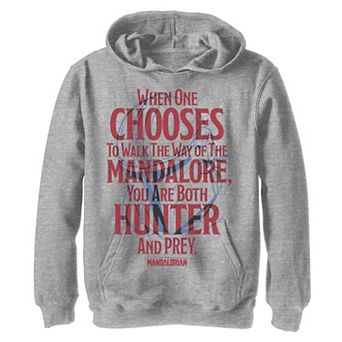 Boys 8-20 Star Wars The Mandalorian You Are Both Hunter And Prey Pullover Graphic Hoodie