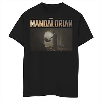 Boys 6-20 Star Wars The Mandalorian The Child aka Baby Yoda First Meeting Portrait Graphic Tee