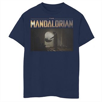 Boys 6-20 Star Wars The Mandalorian The Child aka Baby Yoda First Meeting Portrait Graphic Tee