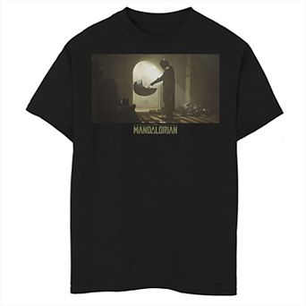 Boys 6-20 Star Wars The Mandalorian The Child aka Baby YodaFirst Meeting Panel Graphic Tee