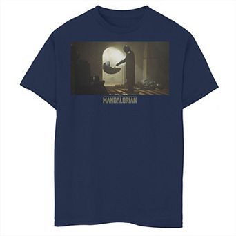Boys 8-20 Star Wars The Mandalorian The Child aka Baby YodaFirst Meeting Panel Graphic Tee