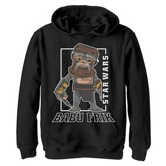 Boys 8-20 Star Wars The Rise Of Skywalker Babu Frik Portrait Pullover Graphic Hoodie