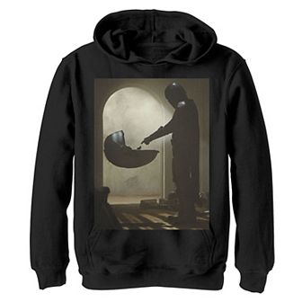 Boys 8-20 Star Wars The Mandalorian The Child aka Baby YodaFirst Meeting Poster Pullover Graphic Hoodie