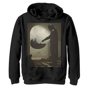 Boys 8-20 Star Wars The Mandalorian The Child aka Baby YodaFirst Meeting Poster Pullover Graphic Hoodie