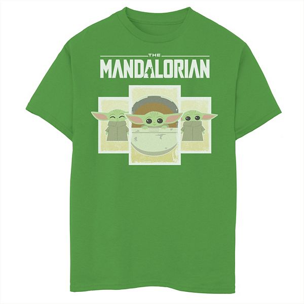 Boys 8 Star Wars The Mandalorian The Child Aka Baby Yoda Cartoon Panels Graphic Tee