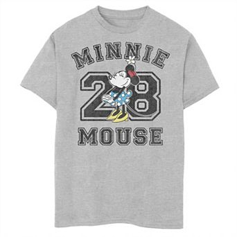 Disney's Minnie Mouse Boys 6-20 Varsity #28 Portrait Graphic Tee