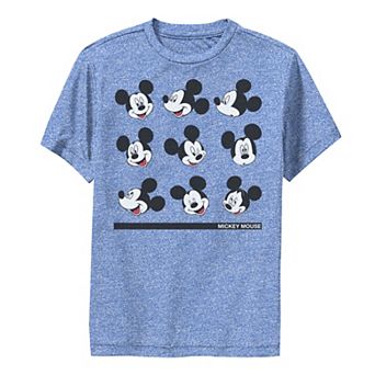 Disney's Mickey Mouse Boys 6-20 Different Face Of Mickey Performance Graphic Tee