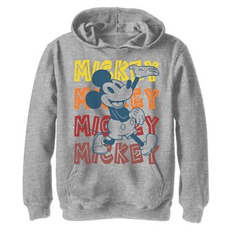 Disney's Mickey Mouse Boys 8-20 Gradient Name Stack Portrait Pullover Graphic Hoodie