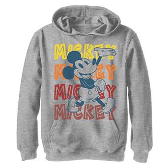 Disney's Mickey Mouse Boys 8-20 Gradient Name Stack Portrait Pullover Graphic Hoodie