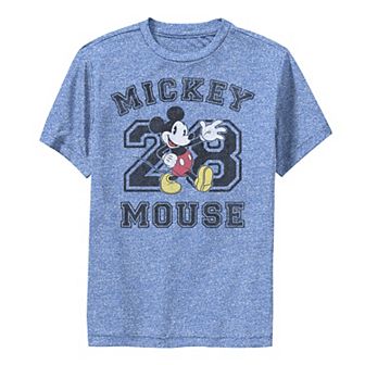 Disney's Mickey Mouse Boys 8-20 Varsity Text #28 Portrait Performance Graphic Tee