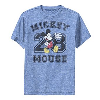 Disney's Mickey Mouse Boys 6-20 Varsity Text #28 Portrait Performance Graphic Tee