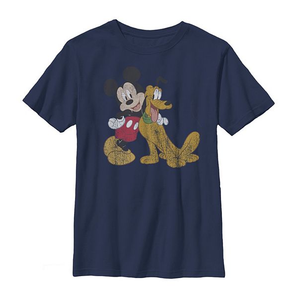 Disney's Mickey Mouse Boys 8-20 And Pluto Classic Friends Graphic Tee