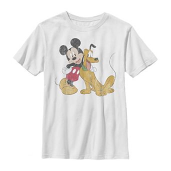 Disney's Mickey Mouse Boys 8-20 And Pluto Classic Friends Graphic Tee