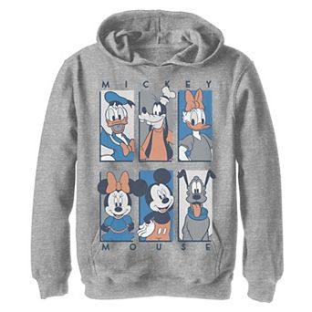 Disney's Mickey Mouse Boys 8-20 & Friends Character Panel Blue Pullover Graphic Hoodie