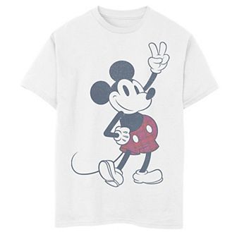 Disney's Mickey Mouse & Friends Boys 8-20 Mickey Mouse Plaid Shorts Graphic Tee