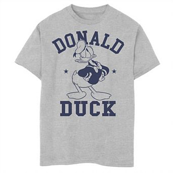 Disney's Donald Duck Boys 6-20 Blue and White Angry Pose Portrait Graphic Tee
