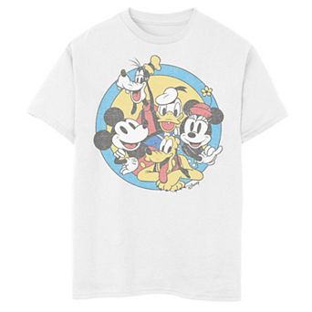 Disney's Mickey Mouse & Friends Boys 8-20 Retro Group Shot Graphic Tee