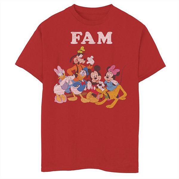 Disney's Mickey Mouse & Friends Boys 8-20 Group Shot Fam Graphic Tee