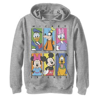 Disney's Mickey Mouse Boys 8-20 & Friends Character Panel Red Pullover Graphic Hoodie