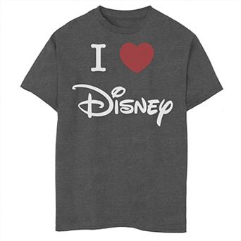 Disney's Boys 8-20 I Love Disney Heart Logo Tee