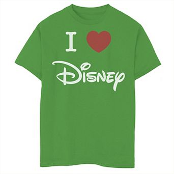 Disney's Boys 8-20 I Love Disney Heart Logo Tee