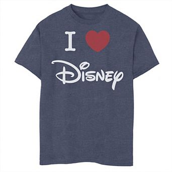 Disney's Boys 8-20 I Love Disney Heart Logo Tee