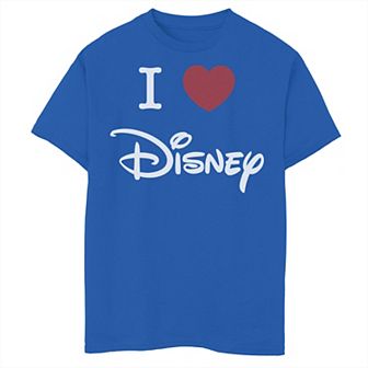 Disney's Boys 8-20 I Love Disney Heart Logo Tee