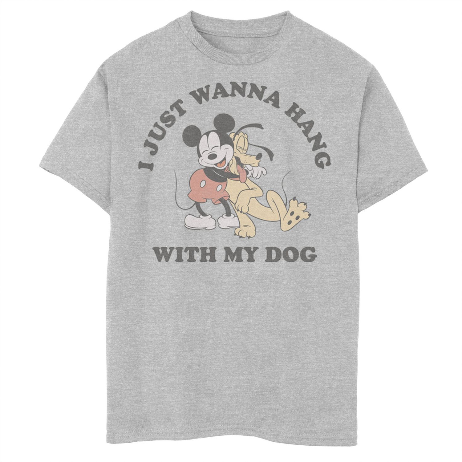 Image for Disney s Mickey Mouse & Friends Boys 8-20 I Just Want To Hang With My Dog Tee at Kohl's.