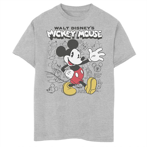 Disney's Mickey Mouse Boys 8-20 Classic Sketched Poster Tee