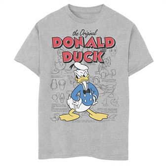 Disney's Donald Duck Boys 8-20 Original Donald How To Draw Background Tee
