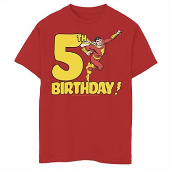 Boys 8-20 Justice League 5th Birthday Graphic Tee
