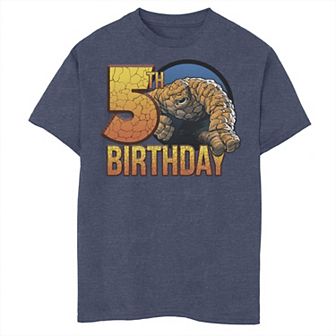 Boys 8-20 Marvel Fantastic Four The Thing 5th Birthday Graphic Tee