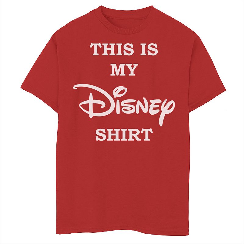 Disney's Boys 8-20 This Is My Disney Shirt Chest Logo Tee, Boy's, 