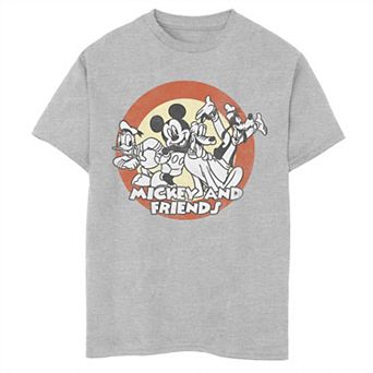 Disney's Mickey Mouse & Friends Boys 8-20 Group Shot Retro Circle Tee