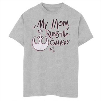 Boys 8-20 Star Wars My Mom Runs The Galaxy Pink Rebel Logo Graphic Tee