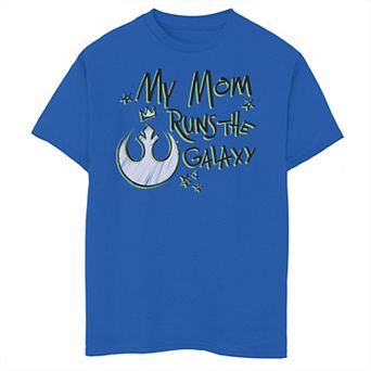 Boys 6-20 Star Wars My Mom Runs The Galaxy Pink Rebel Logo Graphic Tee