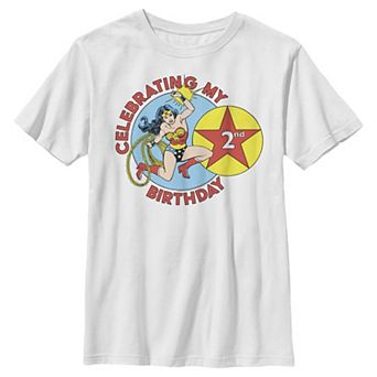 Boys 8-20 Wonder Woman 2nd Birthday Graphic Tee