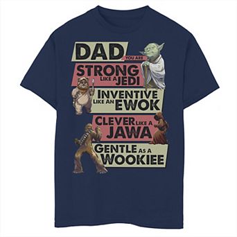 Boys 8-20 Star Wars Dad You Are Strong Like A Jedi Graphic Tee