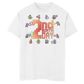 Boys 8-20 Marvel Avengers 8-Bit 2nd Birthday Graphic Tee