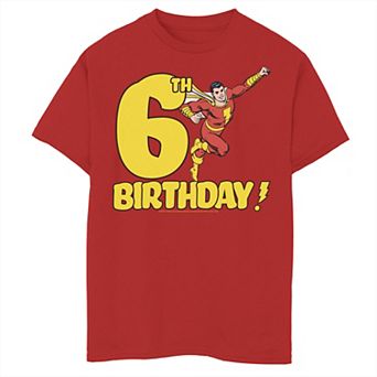Boys 8-20 Justice League 6th Birthday Graphic Tee