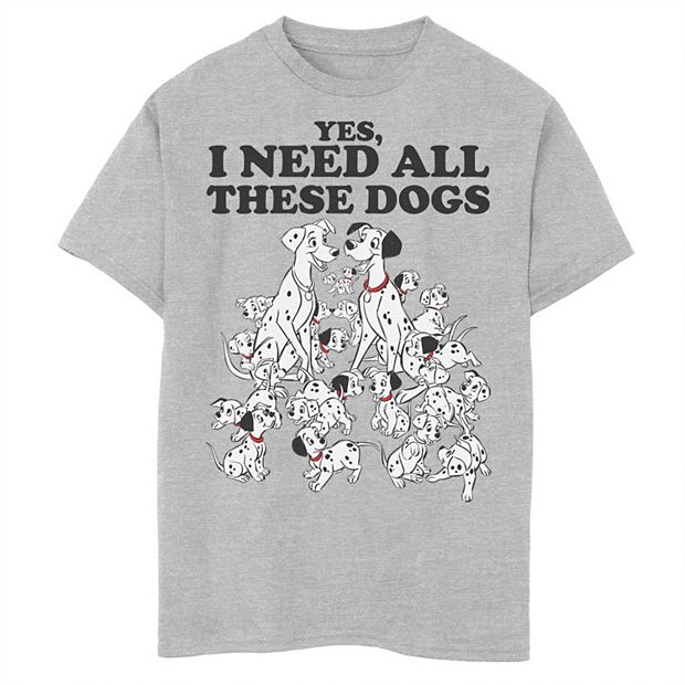 Disney 101 Dalmations Big Pups Men's Tops Short Sleeve Tee Shirt