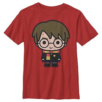 Boys 8-20 Harry Potter Cute Cartoon Style Portrait Graphic Tee