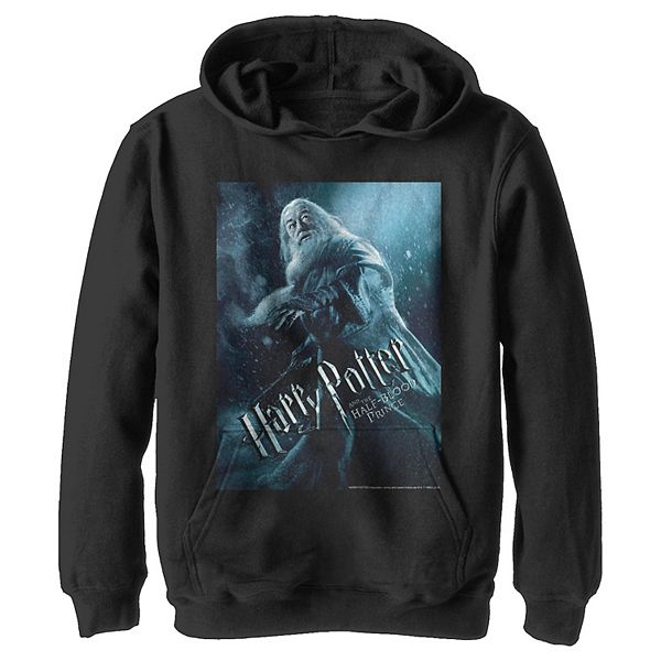 Boys 8 Harry Potter Half Blood Prince Dumbledore Poster Pullover Graphic Hoodie