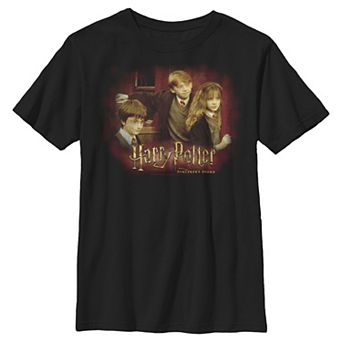 Boys 6-20 Harry Potter And The Sorcerer's Stone Group Shot Distressed Graphic Tee