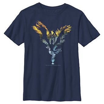 Boys 8-20 Harry Potter Dragon Flame Silhouette Graphic Tee