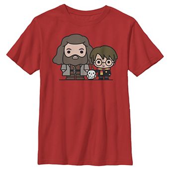 Boys 8-20 Harry Potter Hagrid Hedwig And Harry Cute Cartoon Graphic Tee
