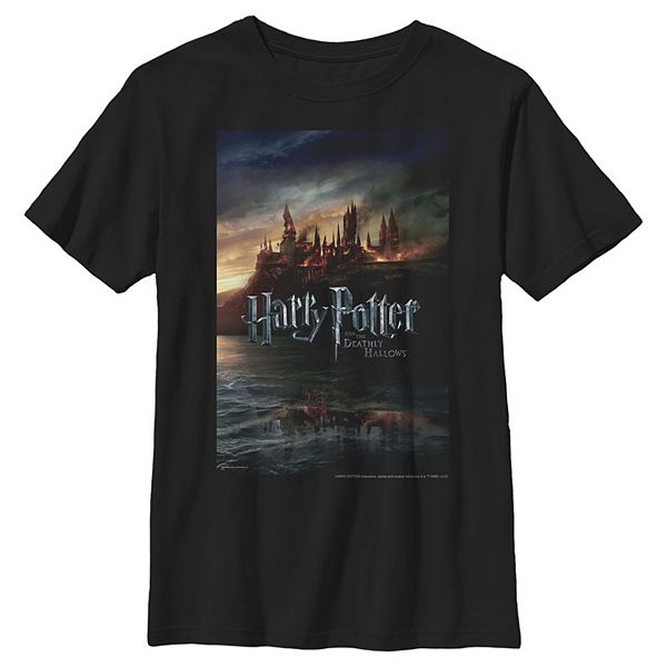 Boys 8-20 Harry Potter And The Deathly Hallows Hogwarts Poster Graphic Tee