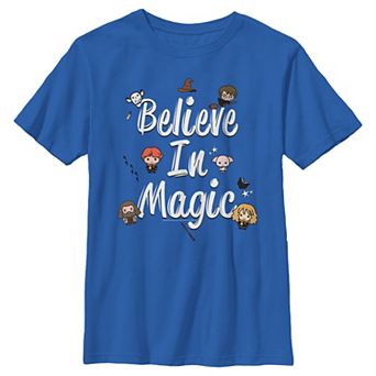 Boys 8-20 Harry Potter Believe In Magic Cute Cartoon Text Graphic Tee