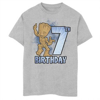 Boys 8-20 Marvel Guardians Of The Galaxy Baby Groot 7th Birthday Graphic Tee
